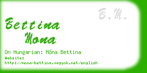 bettina mona business card